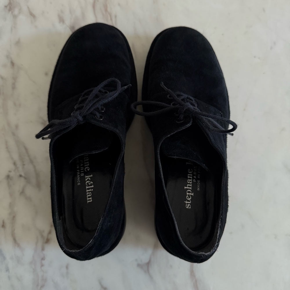 Stephane Kelian Paris Suede Preppy Academia Collegiate Oxford Shoes 5.5 - Picture 3 of 10
